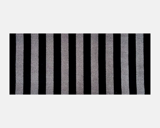 Patio Doormat | Stripe in Black & Mink