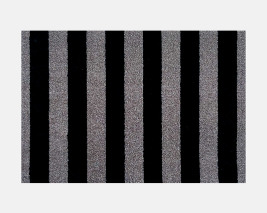 Black & Mink Stripes Doormat