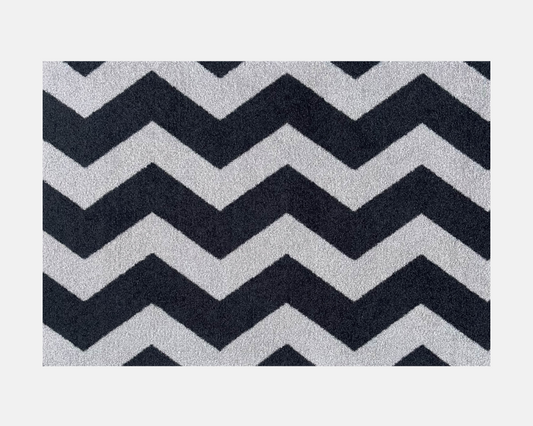 Chevron Bath Mat | Dark Grey & Light Grey