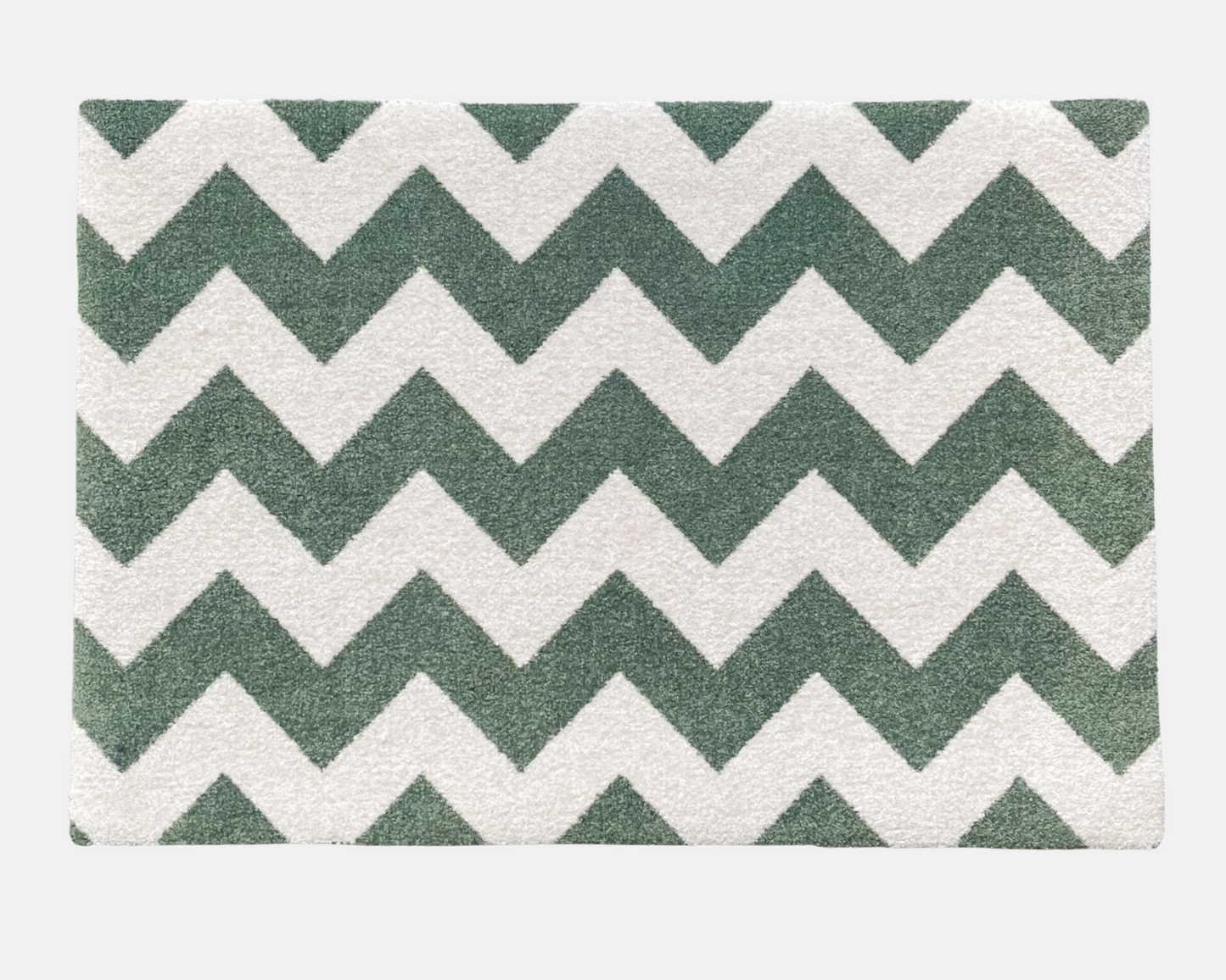 Chevron Bath Mat | Sage Green & Vanilla