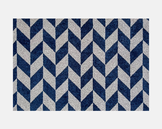 Herringbone Doormat - Navy