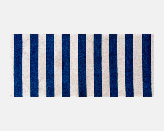 Patio Doormat | Stripe in Navy & Vanilla