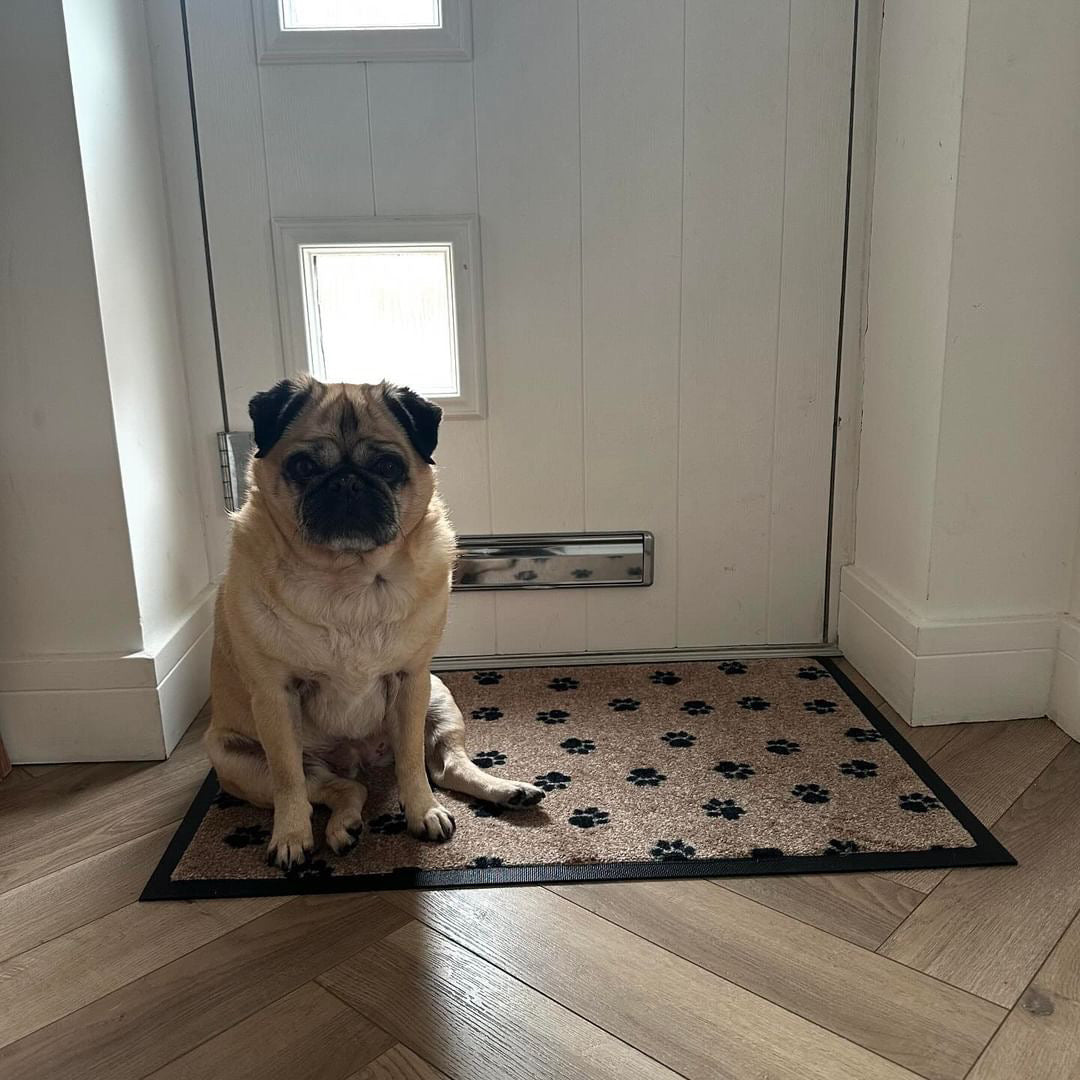 Paw Print Doormat | Beige