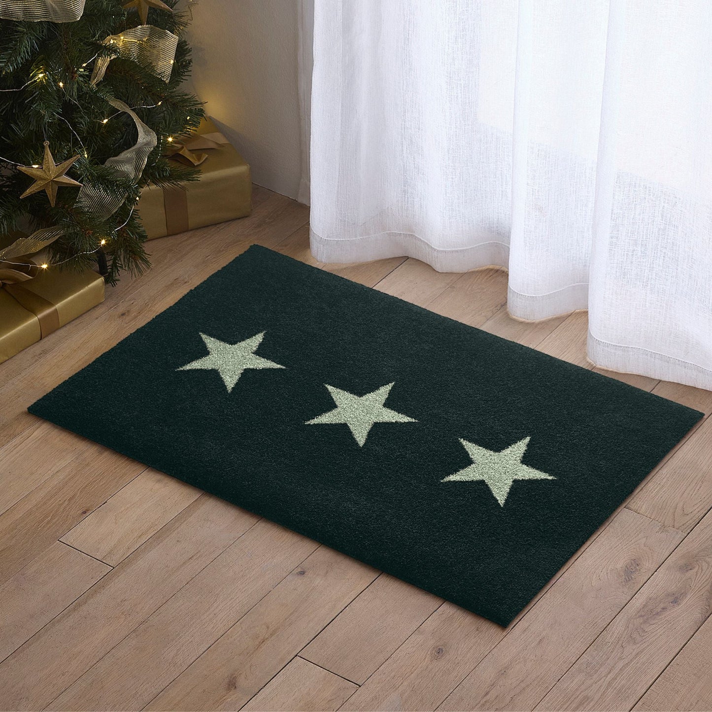 Scandi Star Doormat | Forest Green