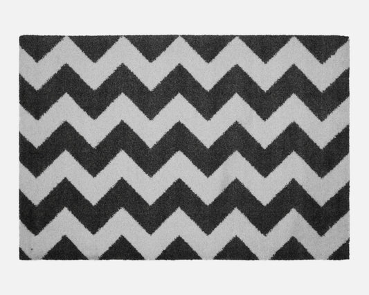 Chevron Bath Mat | Black & Grey