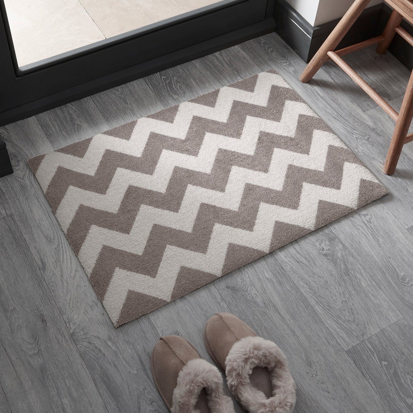 Chevron Bath Mat | Mink