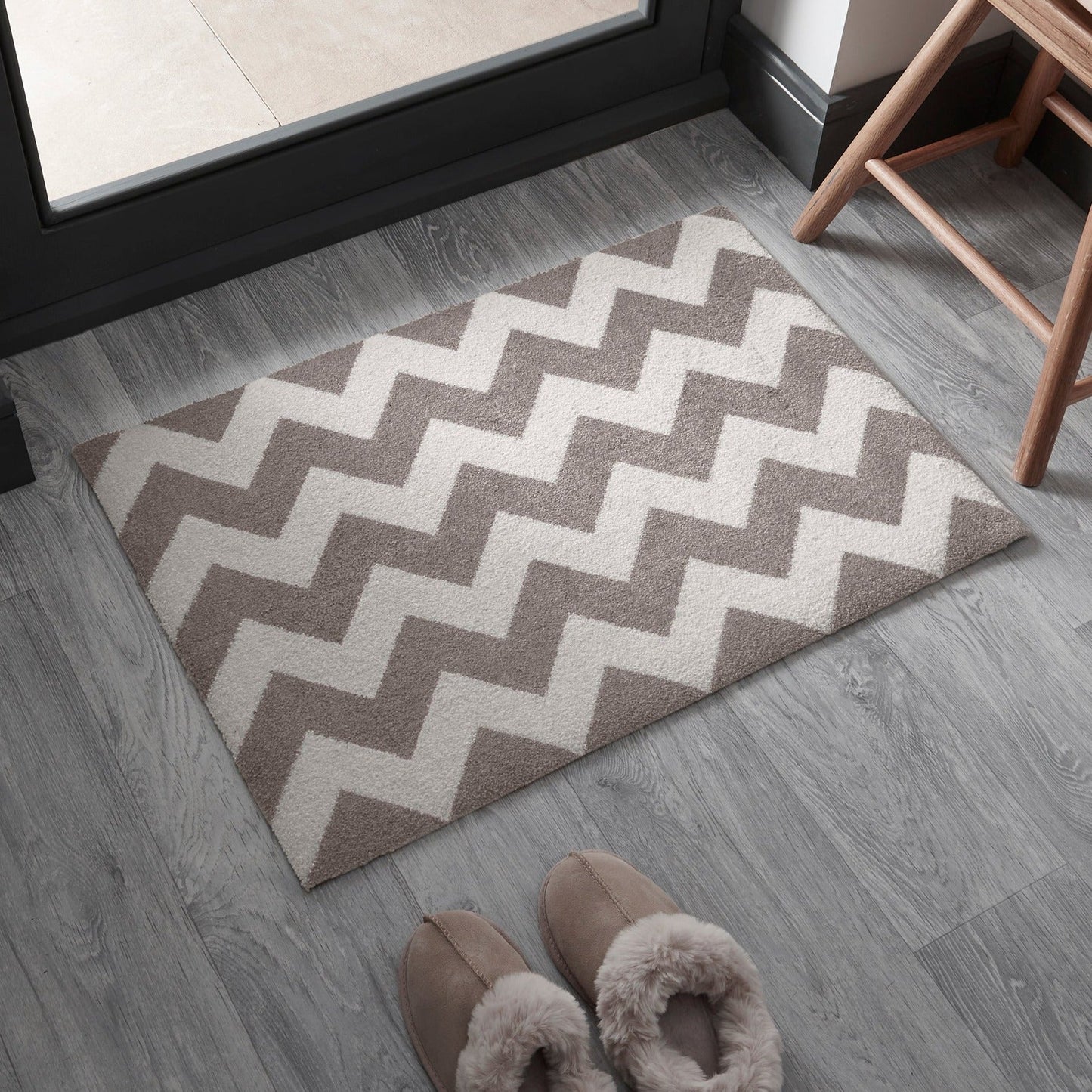 Chevron Doormat | Mink