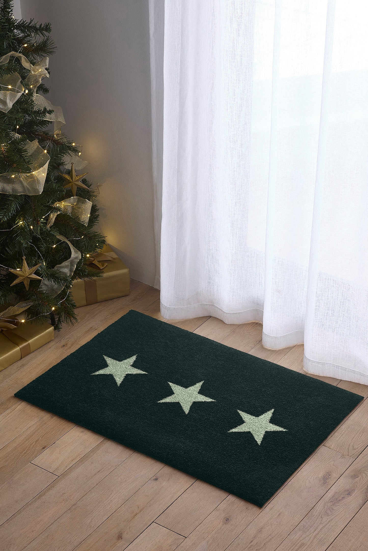 Scandi Star Doormat | Forest Green