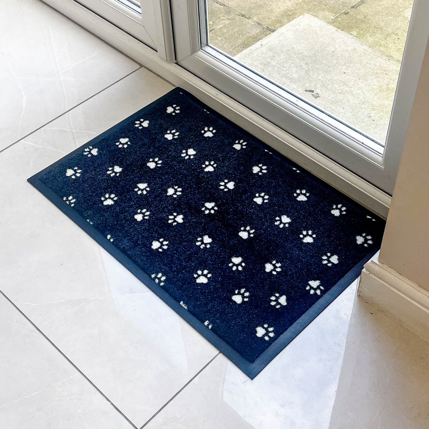 Paw Print Doormat | Black & White