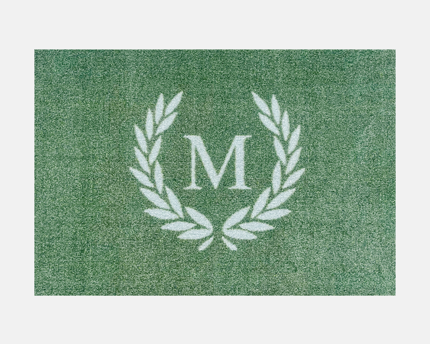 Wreath Personalised Doormat | Sage Green