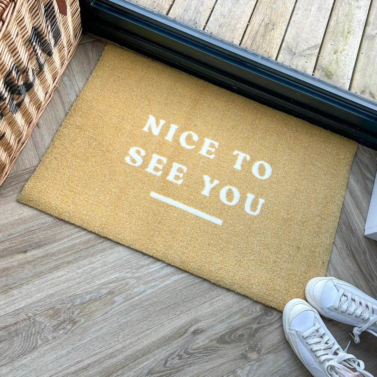 Nice To See You Doormat | Yellow