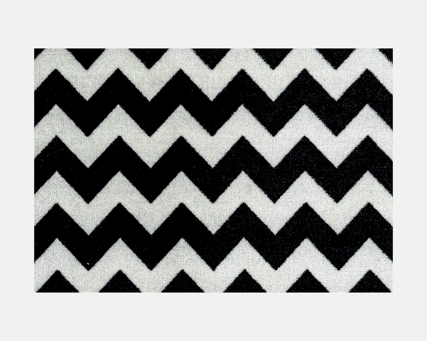 Chevron Bath Mat | Black & Vanilla