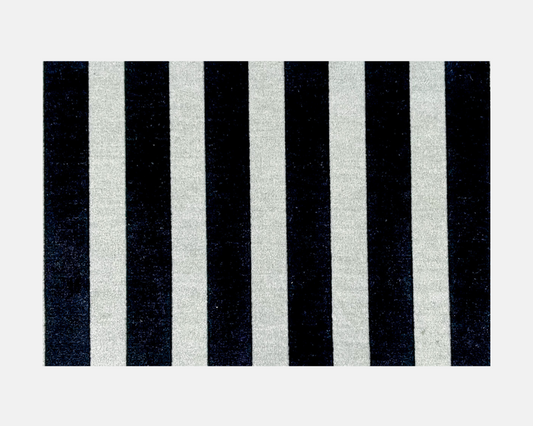 Black & Vanilla Stripes Doormat