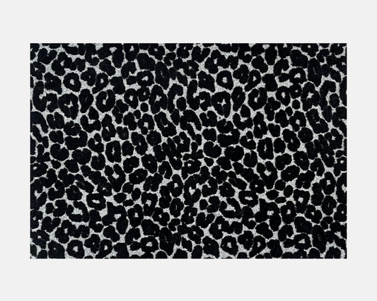 Black & Grey Leopard Doormat